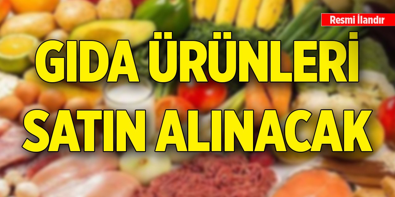 Gıda ürünleri satın alınacak