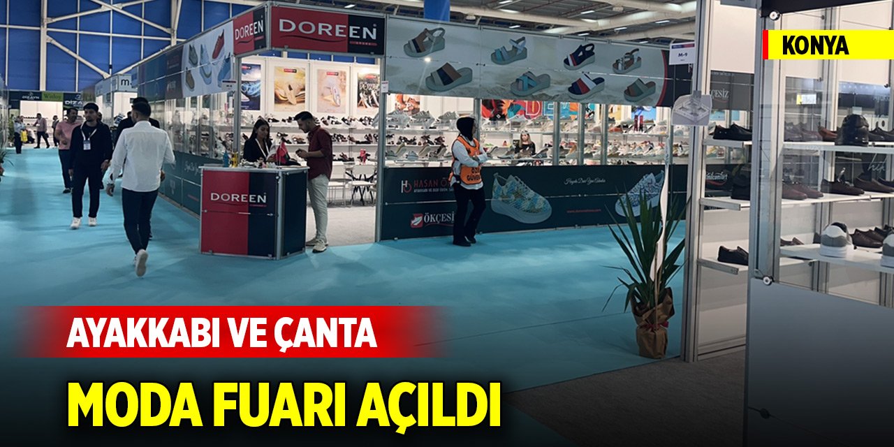 Konya'da ayakkabı ve çanta moda fuarı açıldı