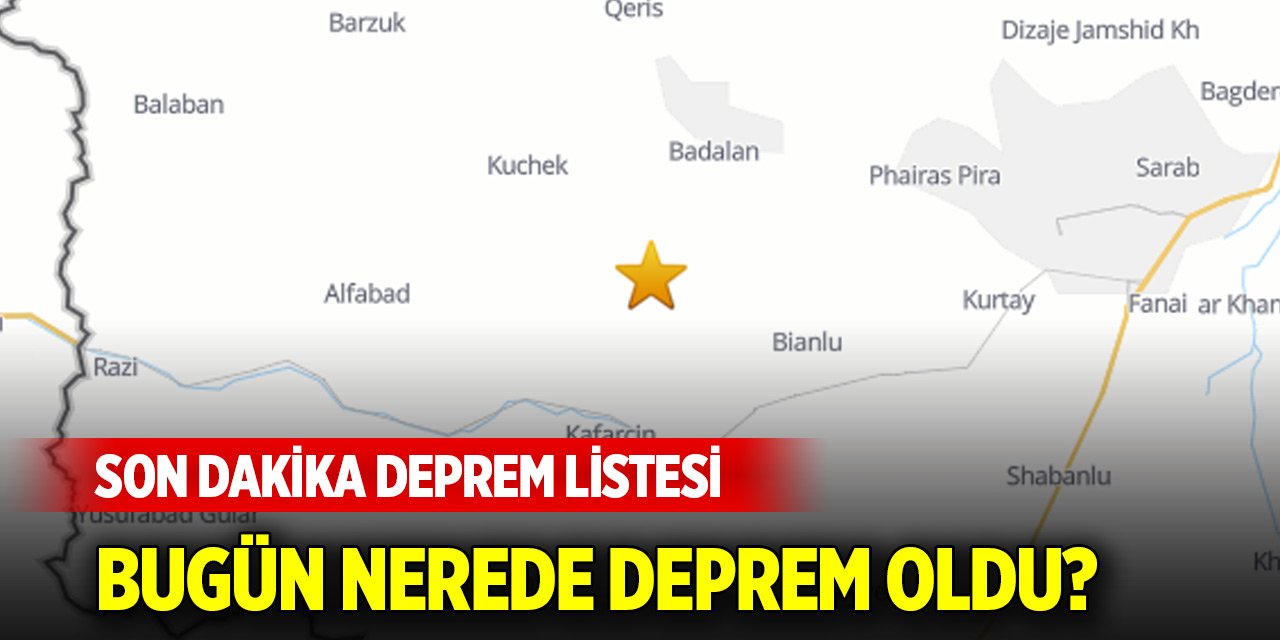 Son dakika deprem listesi (29 Ekim 2024)