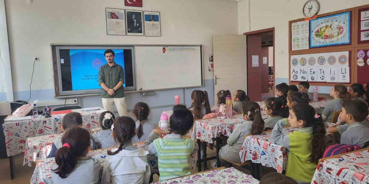 Konya Karapınar’da öğrencilere ağız ve diş sağlığı eğitimi verildi