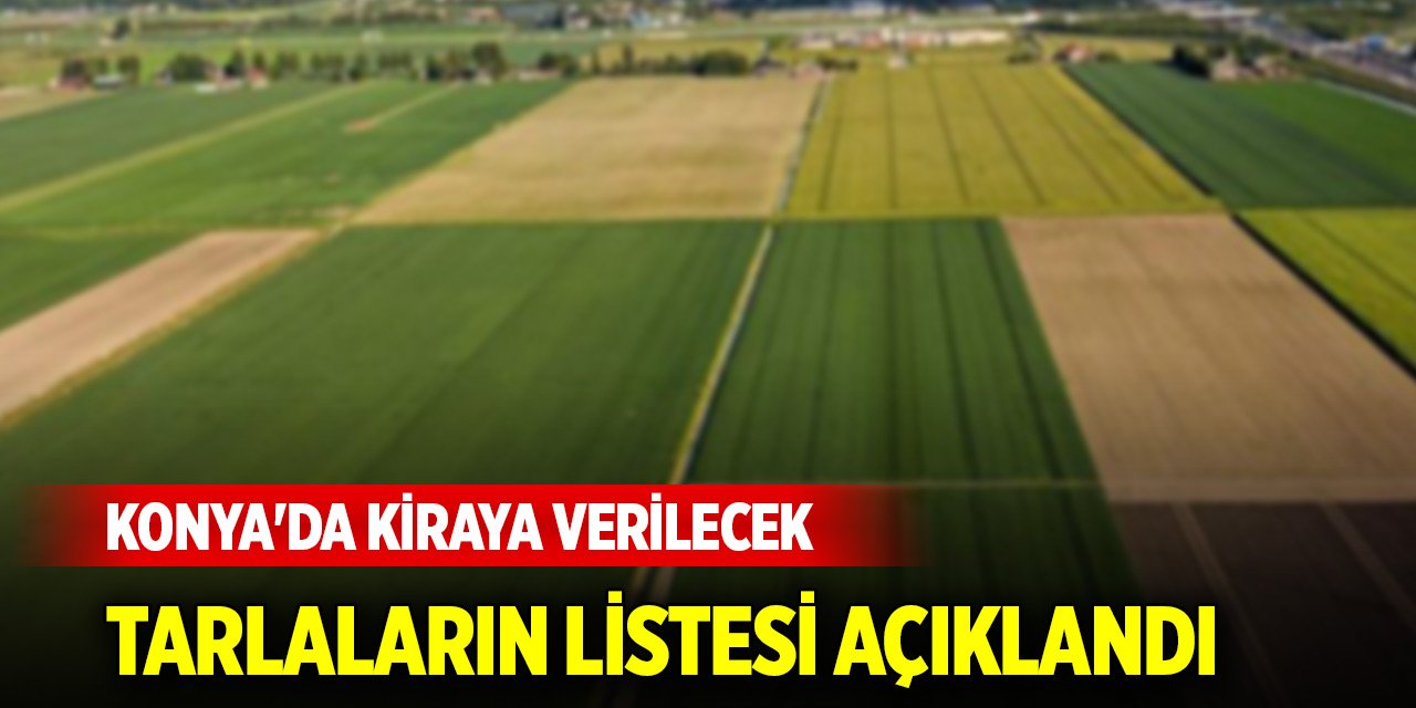 Konya'da kiraya verilecek tarlaların listesi açıklandı