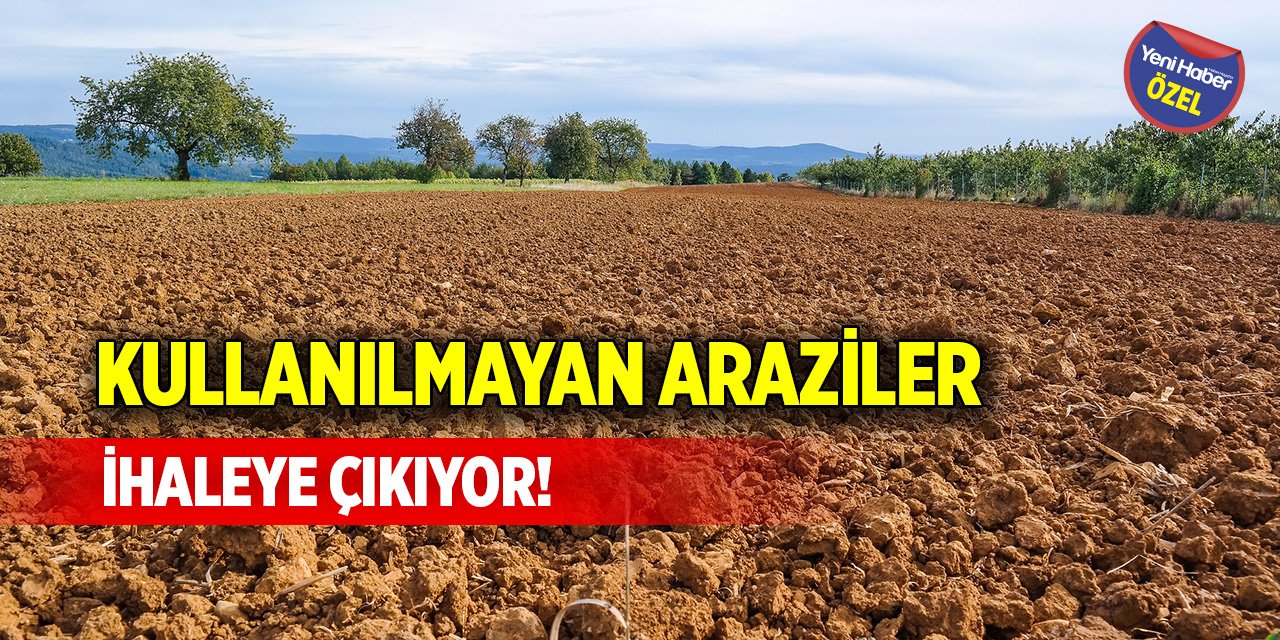 Kullanılmayan araziler ihaleye çıkıyor!