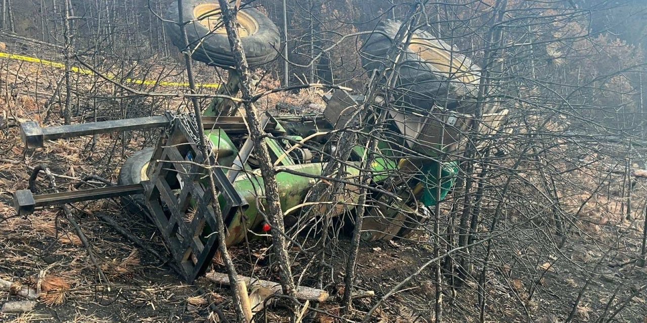 Bolu'da ormanı temizlerken devrilen traktörün sürücüsü öldü