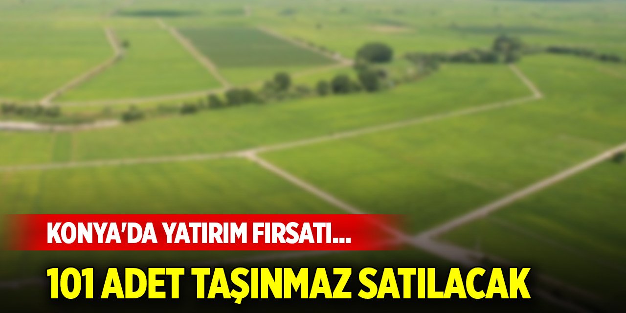 Konya'da yatırım fırsatı... 101 adet Hazine taşınmazı satılacak