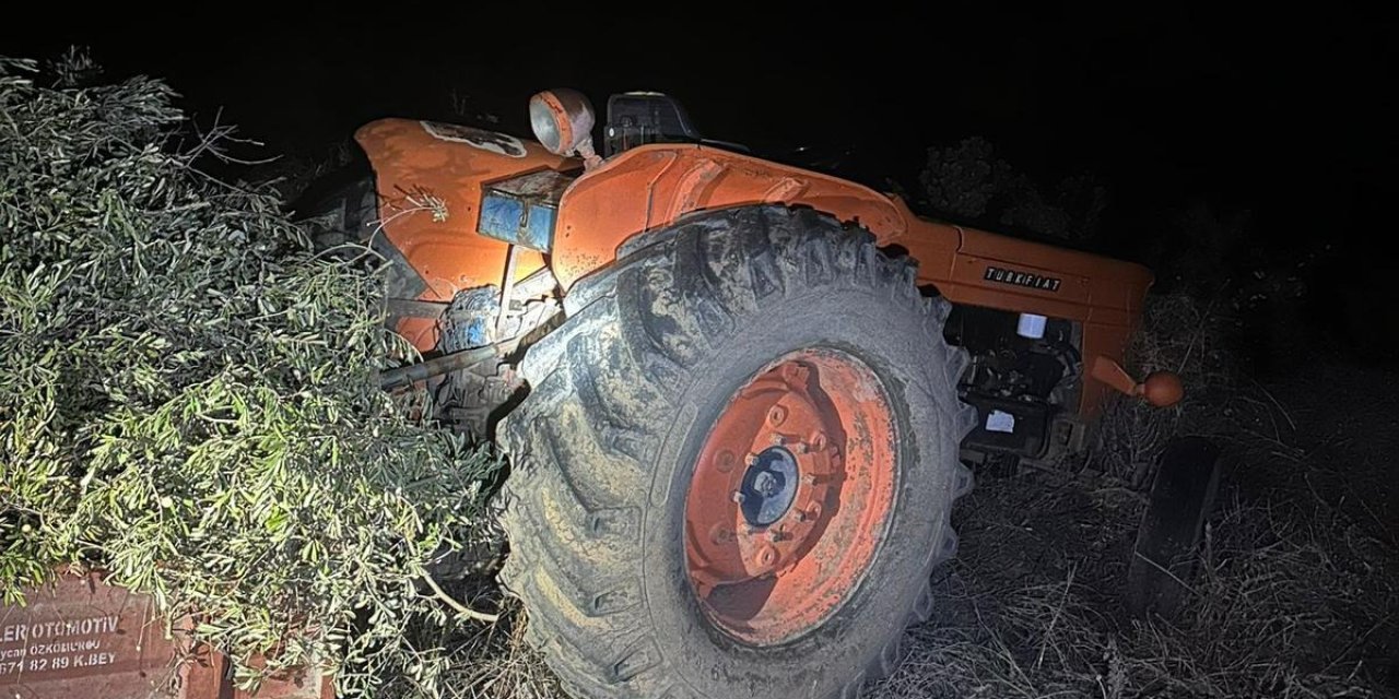 Balıkesir'de devrilen traktörün altında kalan sürücü öldü