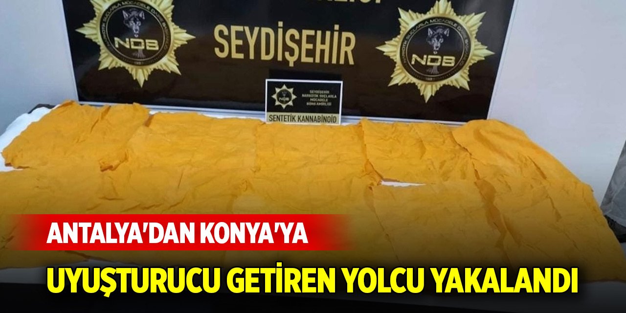 Antalya'dan Konya'ya uyuşturucu getiren yolcu yakalandı