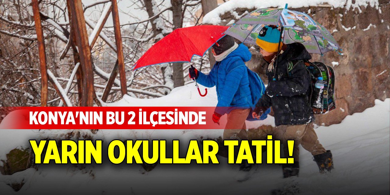 Konya'nın bu 2 ilçesinde okullar yarın tatil!