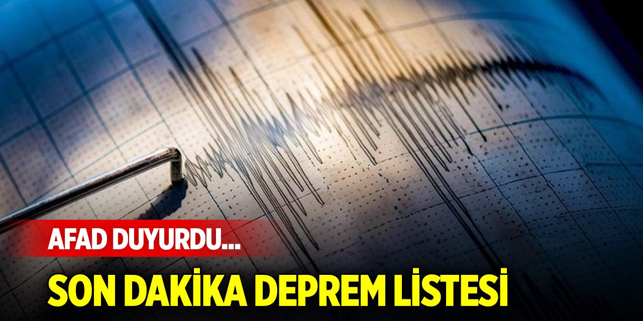 AFAD açıkladı! Son dakika deprem listesi (21 Aralık 2024)