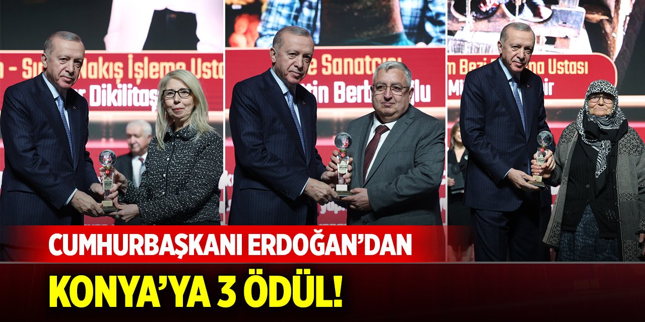 Cumhurbaşkanı Erdoğan’dan Konya’ya 3 ödül!