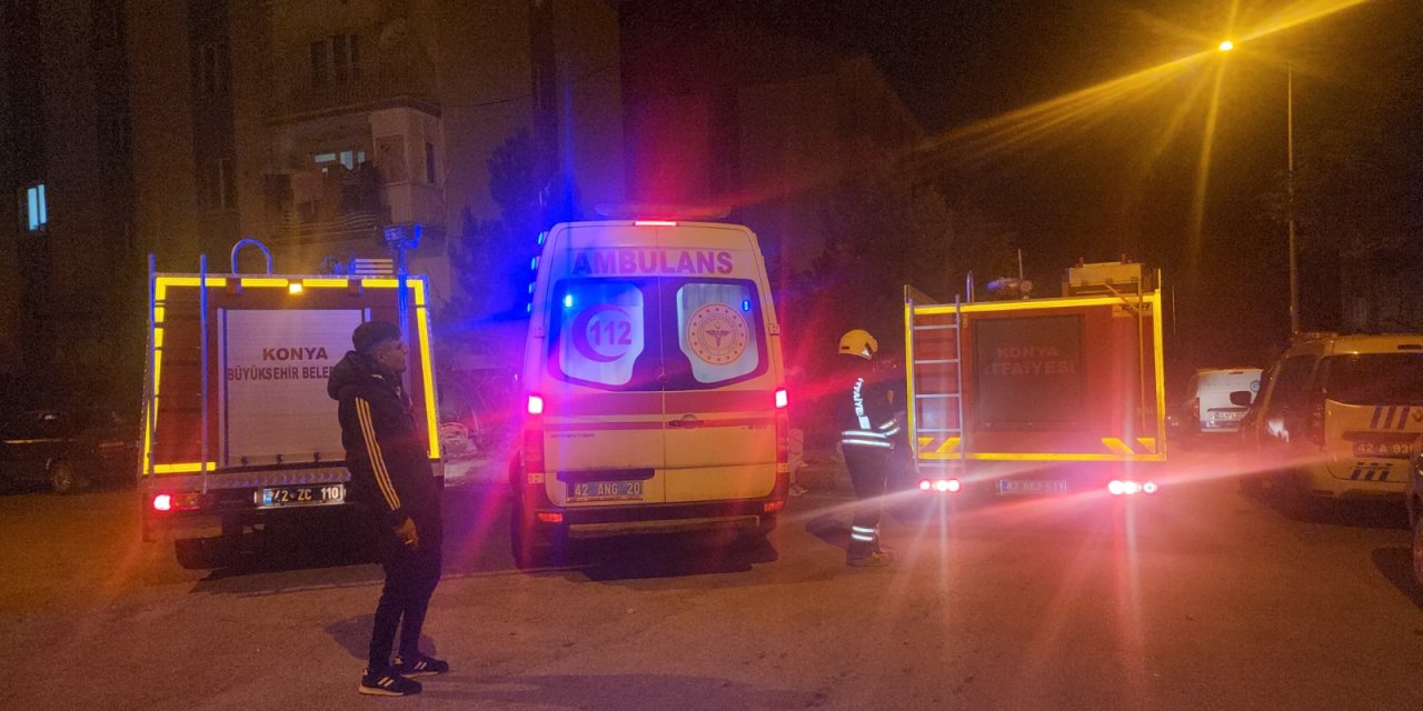 Konya'da yangın... 2 kişi dumandan etkilendi