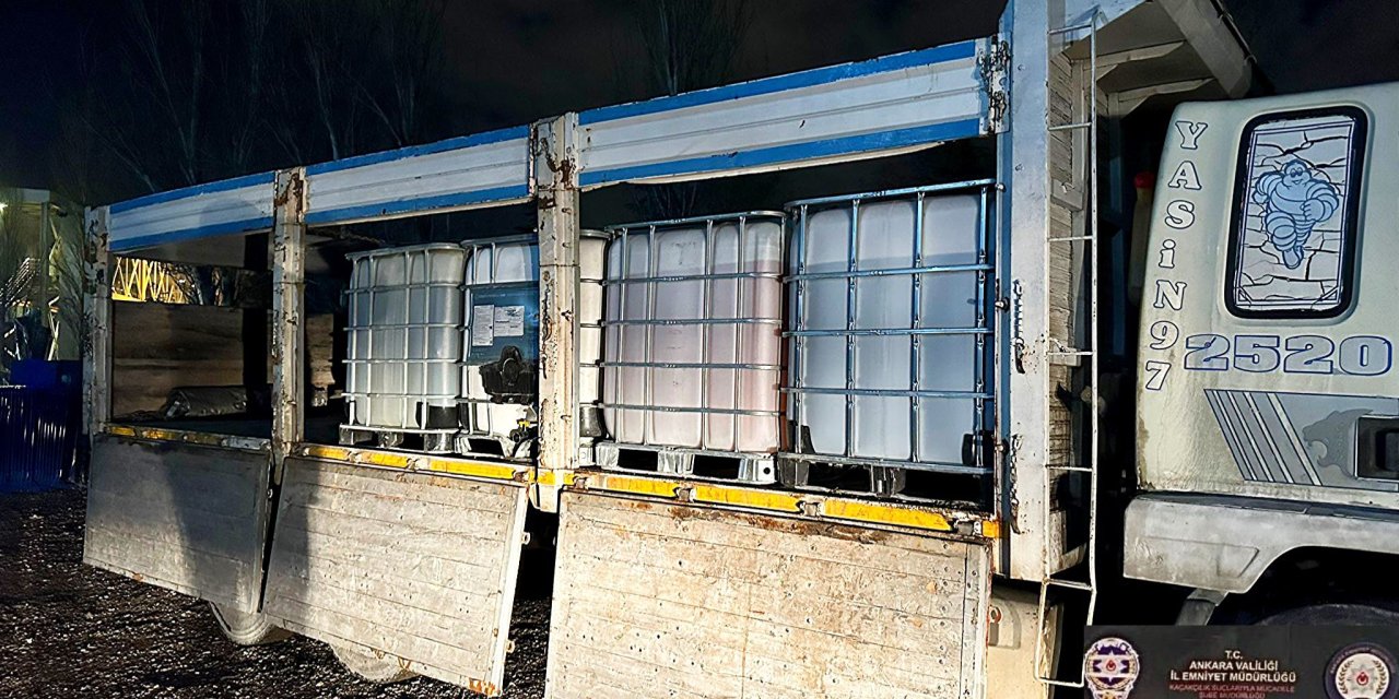 Ankara'da 8 bin litre kaçak içki ele geçirildi; 3 gözaltı