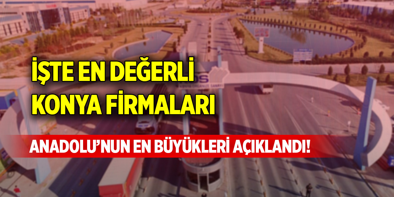 Anadolu’nun en büyük 500 firmasından 25'i Konya'da! İşte en değerli Konya firmaları