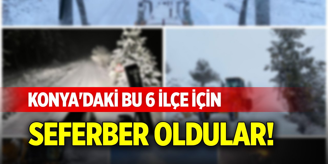 Konya'daki bu 6 ilçe için seferber oldular!