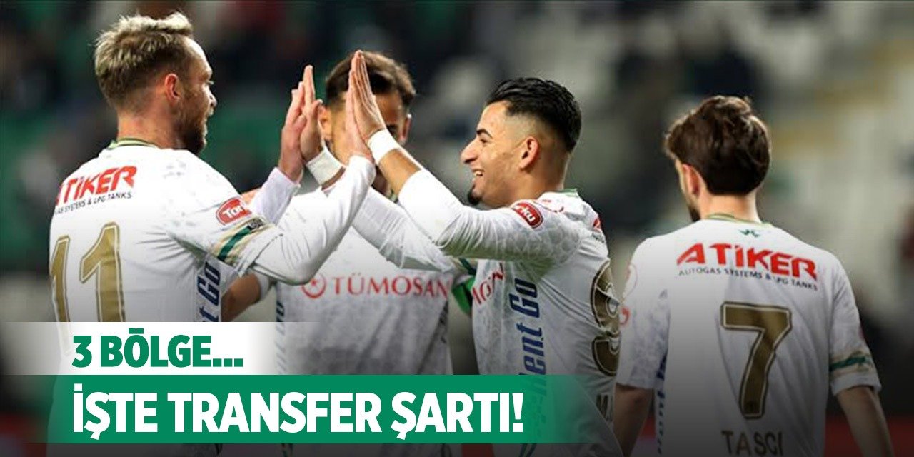 Konyaspor'da transfer hedefi 3 bölge!