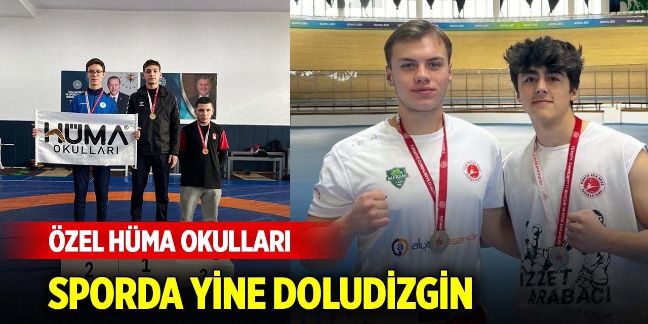 Özel Hüma Okulları sporda yine doludizgin