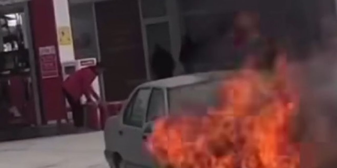 Seyir halindeki alev alev yandı