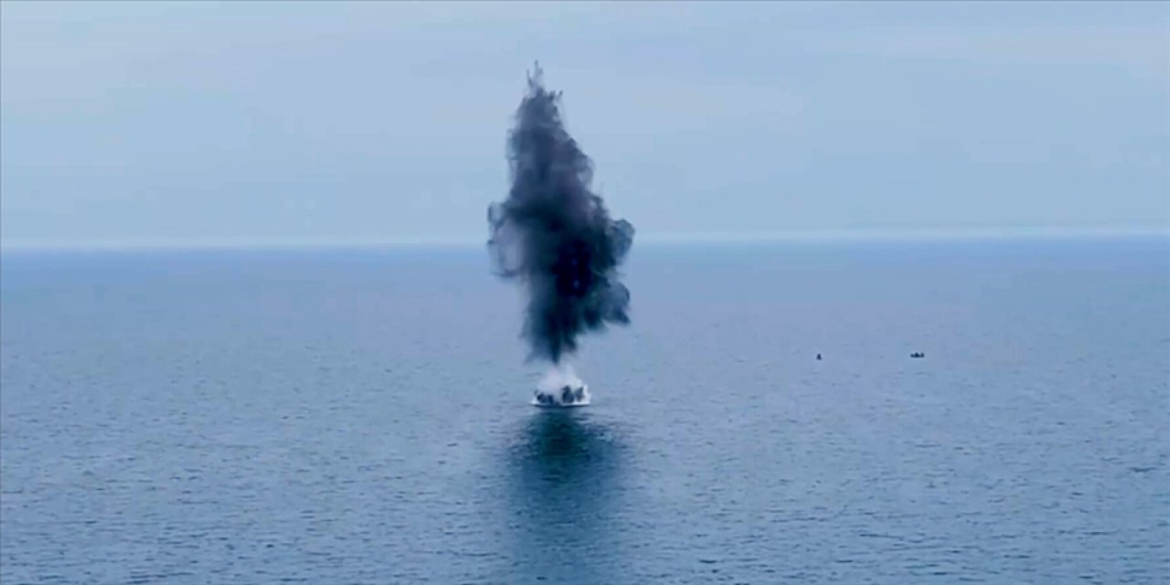 Son dakika! Kefken açıklarında tespit edilen mayın etkisiz hâle getirildi