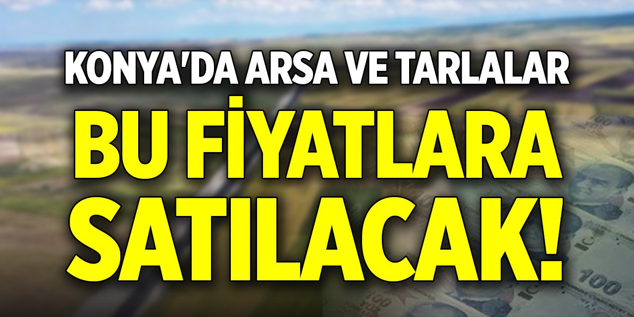 Konya'da arsa ve tarlalar bu fiyatlara satılacak!