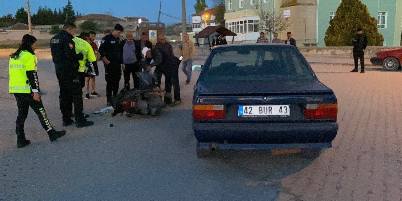 Kulu’da motosikletli yaralandı