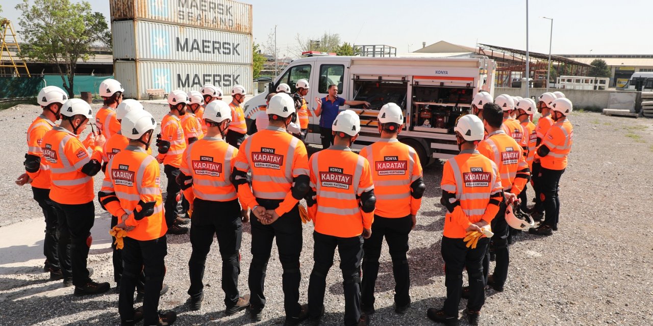 Karatay Belediyesi Arama ve Kurtarma Ekibi sahaya hazır