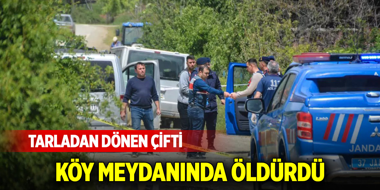 Tarladan dönen çifti, tabanca ile öldürdü