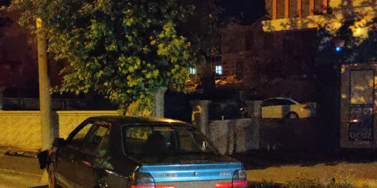 Ağaca çarpan otomobilin alkollü sürücüsü yaralandı