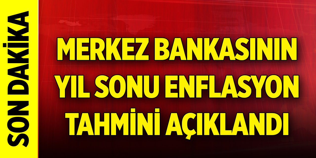 Son Dakika! İşte Merkez Bankasının yıl sonu enflasyon tahmini