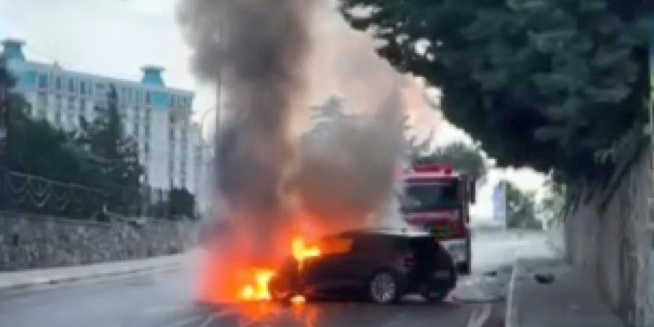 Seyir halinde alev alev yandı