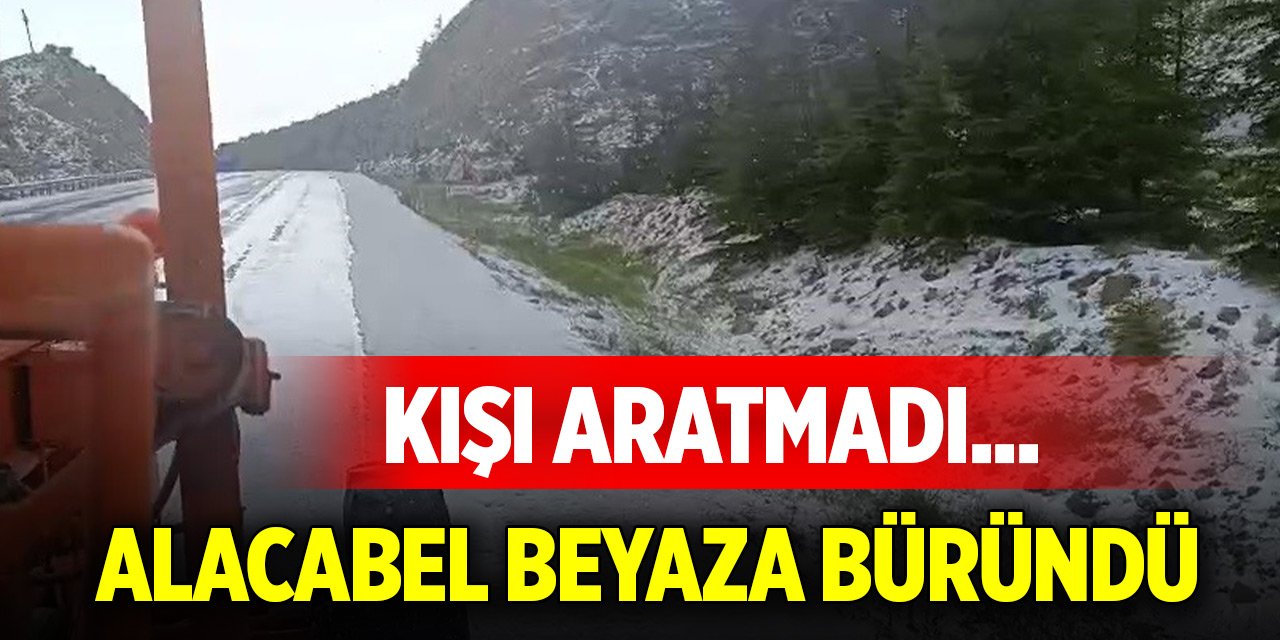 Kar görüntülerini aratmadı... Alacabel beyaza büründü