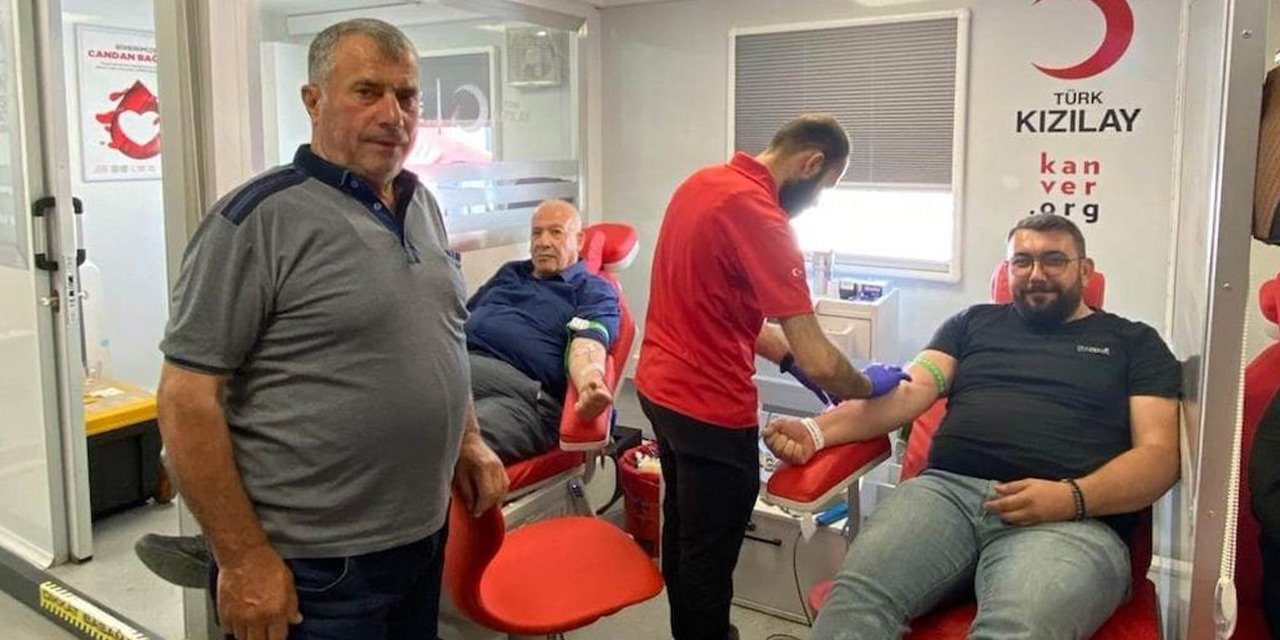 Konya'nın ilçesinde kan bağışı kampanyası ilgi gördü