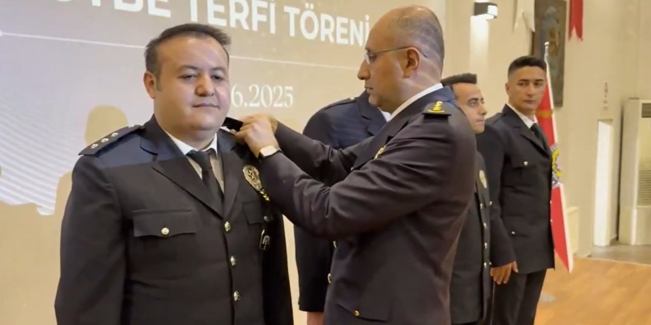 Konya Emniyetinde rütbe terfi töreni gerçekleştirildi
