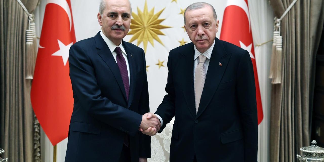 Cumhurbaşkanı Erdoğan, yeniden TBMM Başkanı seçilen Kurtulmuş'u kabul etti
