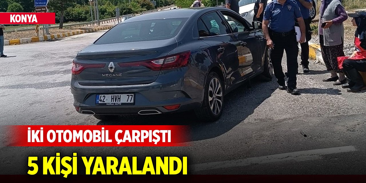 Konya'da Taraşçı Kavşağı'nda kaza, yaralılar var