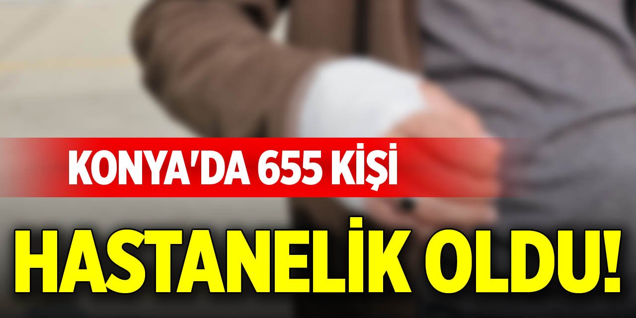 Konya'da 655 kişi hastanelik oldu!
