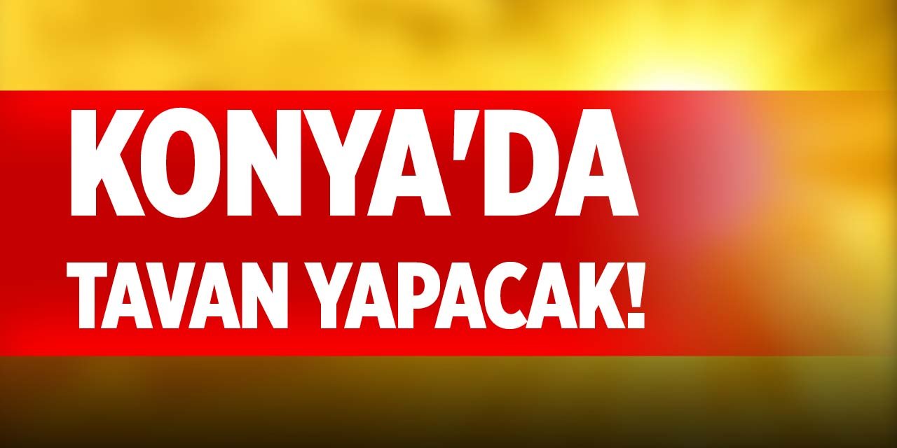 Konya'da tavan yapacak!