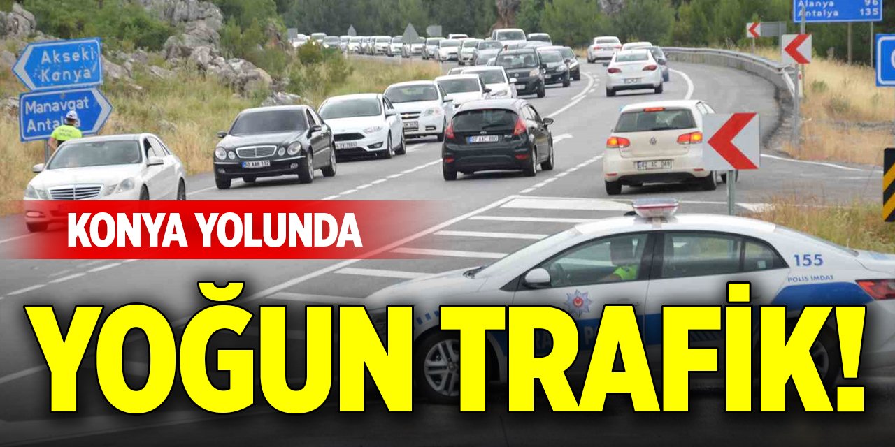 Konya yolunda yoğun trafik!