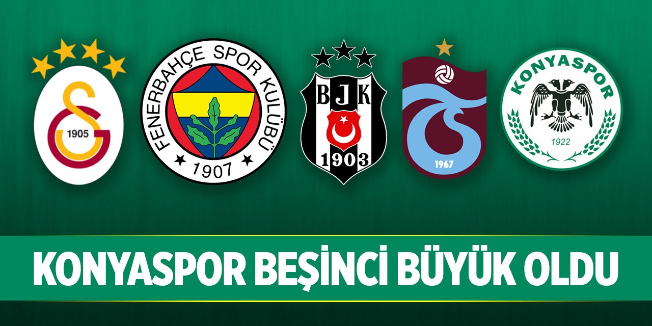 Konyaspor beşinci büyük oldu