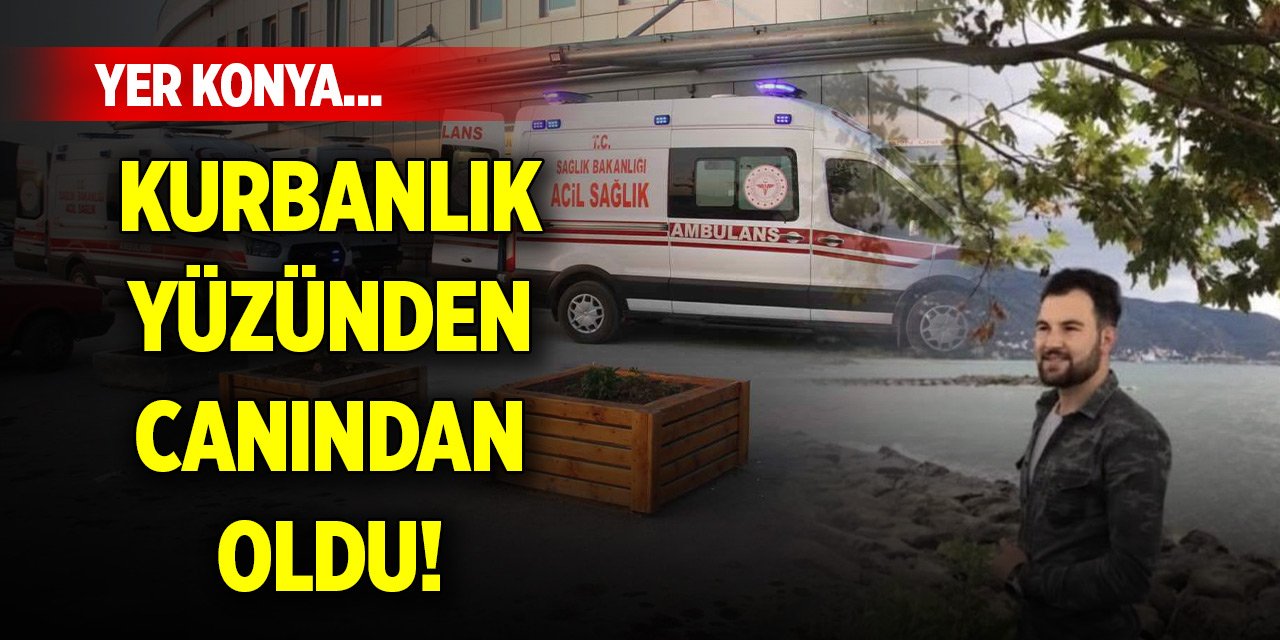 Yer Konya... Kurbanlık yüzünden canından oldu