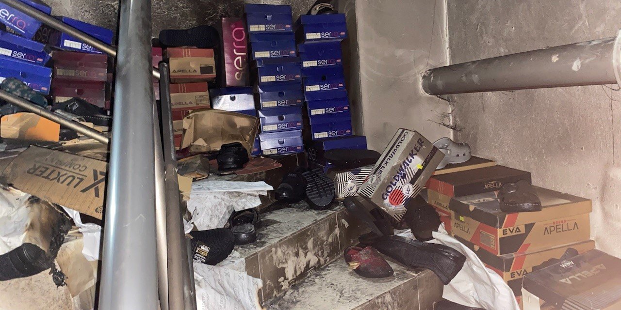 Konya’da iş yerinin bodrum katında yangın