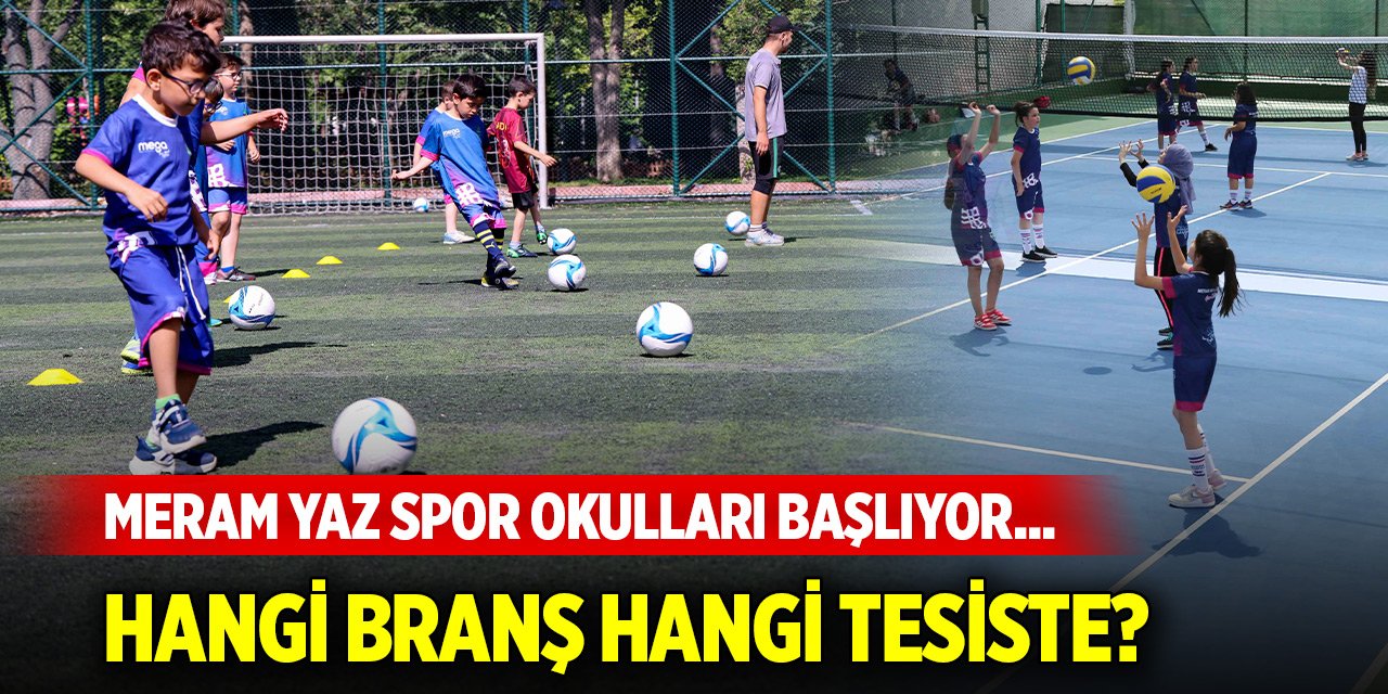Meram Yaz Spor Okulları başlıyor... Hangi branş hangi tesiste?