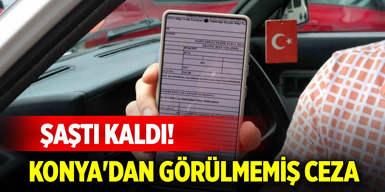800 kilometre uzaktaki park halindeki otomobile Konya'dan görülmemiş ceza