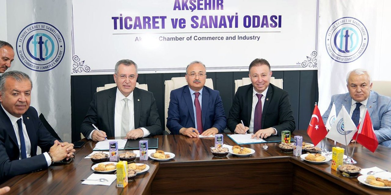 Akşehir ve Fethiye Ticaret ve Sanayi Odaları arasında kardeş oda protokolü imzalandı