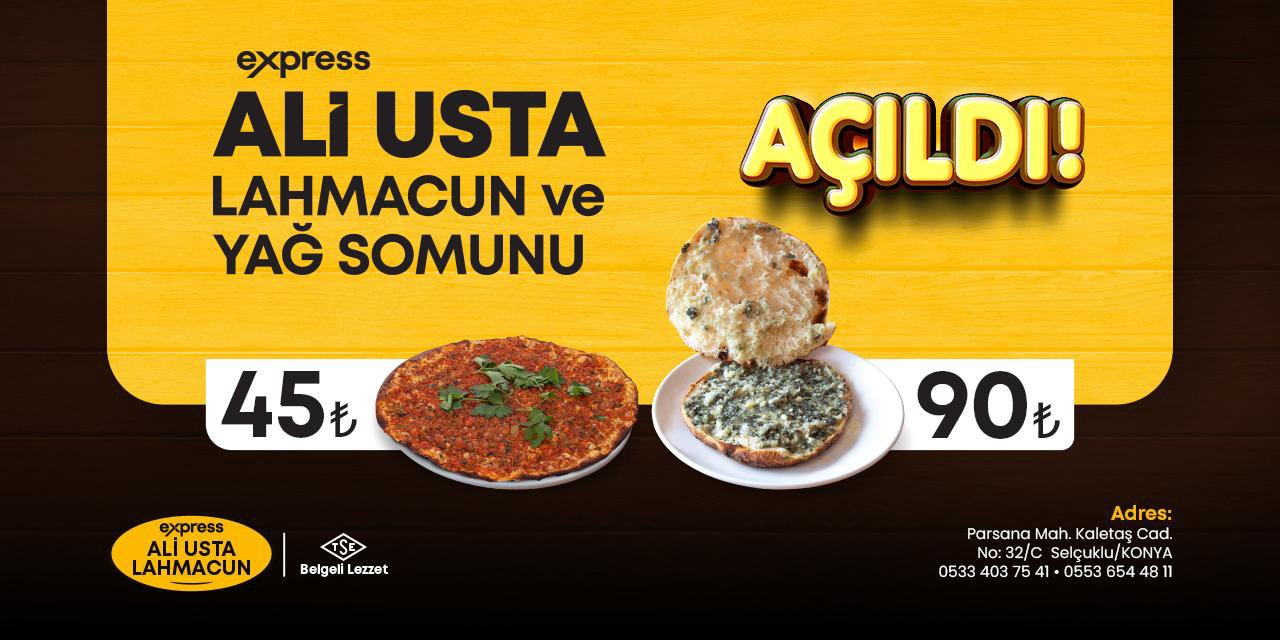 Konya Ali Usta Lahmacun ve Yağ Somunu