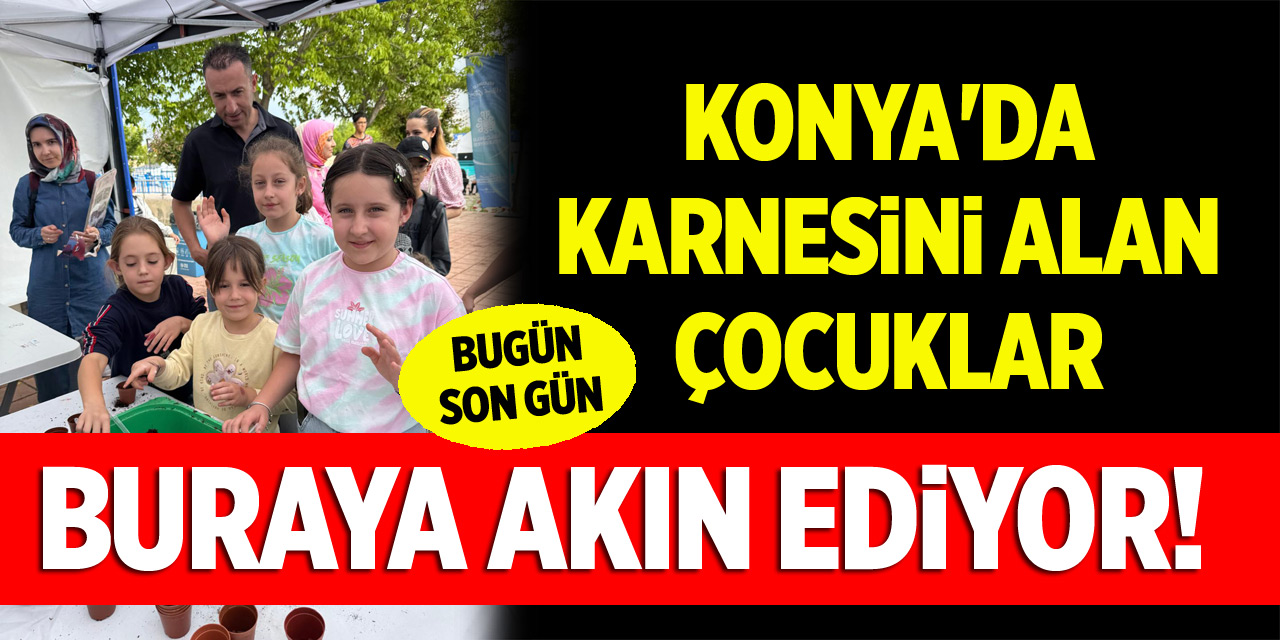 Konya'da karnesini alan çocuklar buraya akın ediyor! Bugün son gün