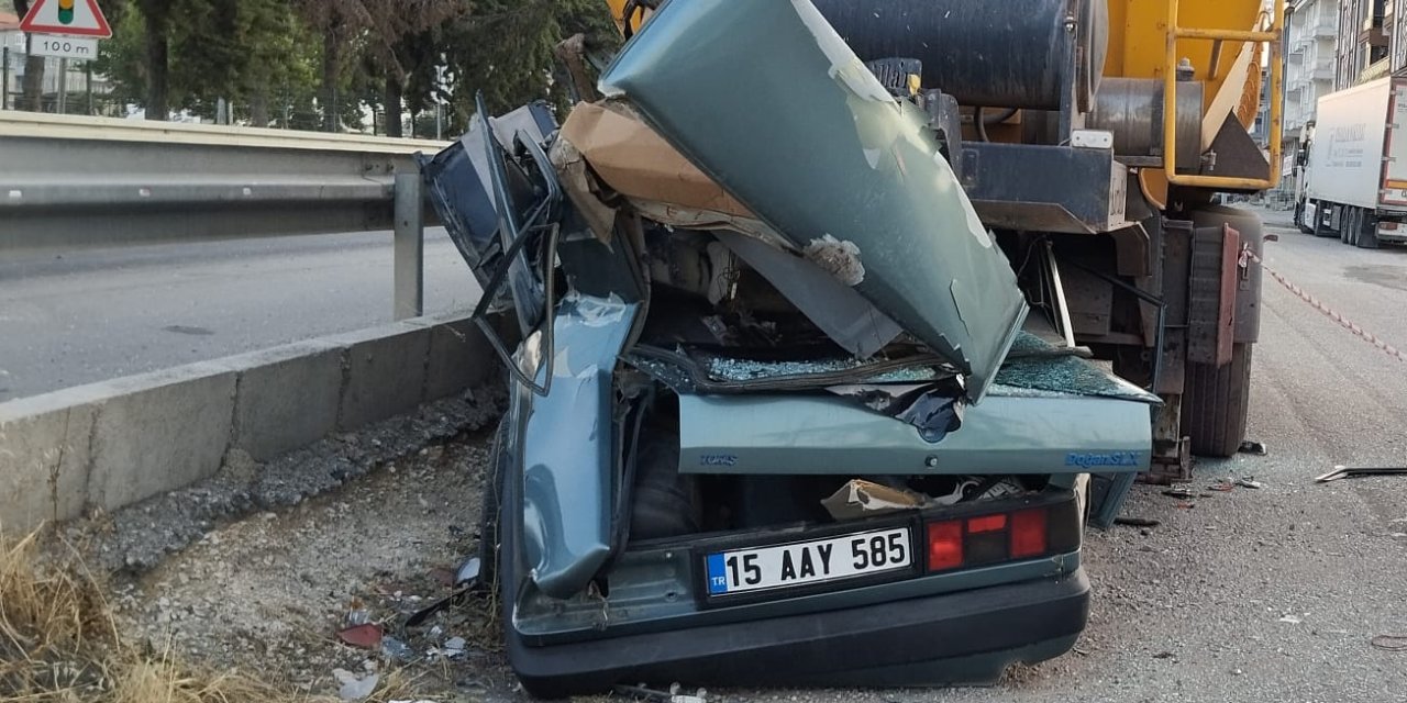 Burdur’da kaza; 1 ölü, 1 yaralı