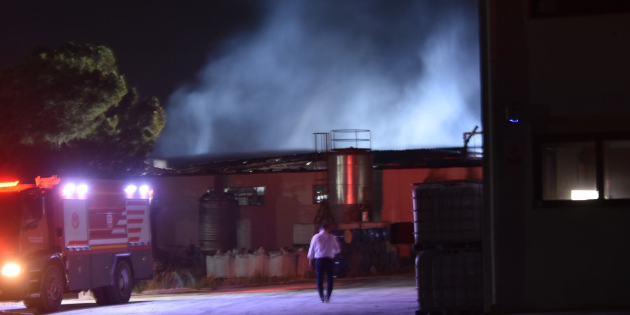 Kimya fabrikasında korkutan yangın
