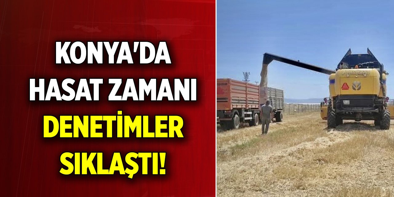 Konya'da hasat zamanı... Denetimleri sıklaştı!