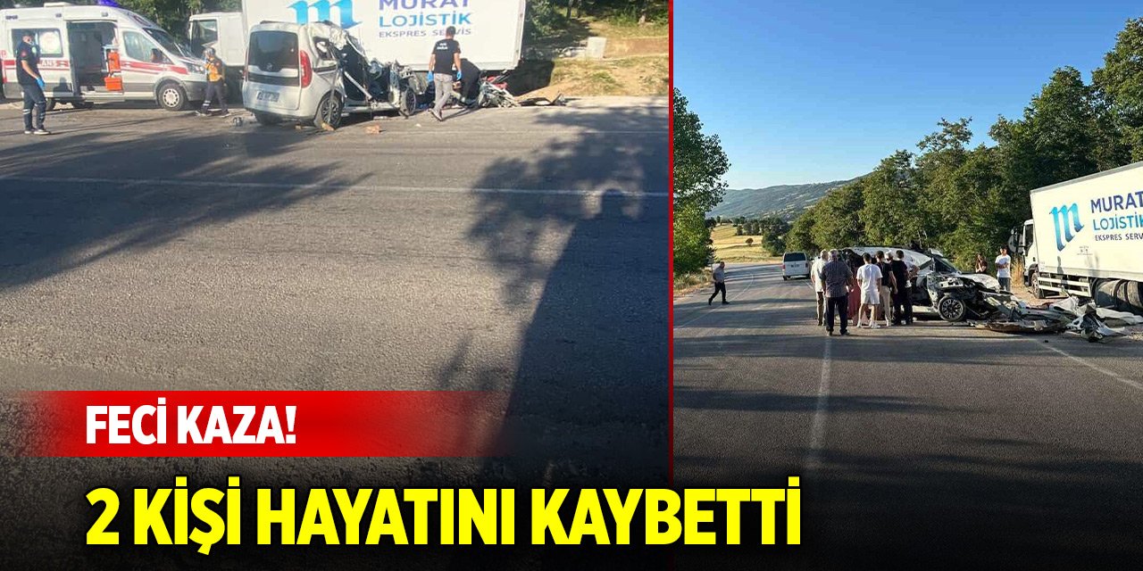 Park halindeki kamyona çarpan araçtaki 2 kişi öldü