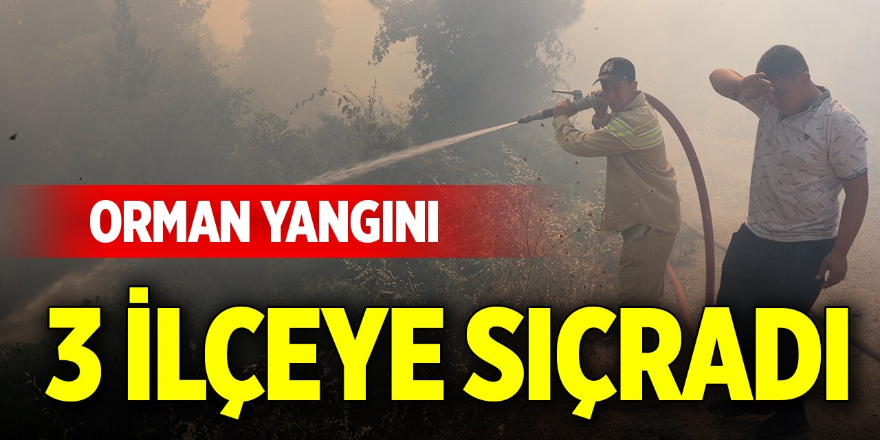 Orman yangını 3 ilçeye sıçradı