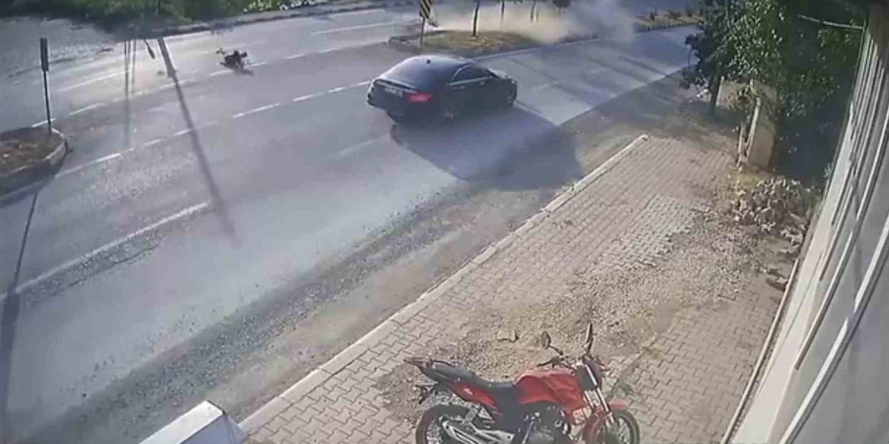 Konya'da motosikletten düşen kişi metrelerce sürüklendi
